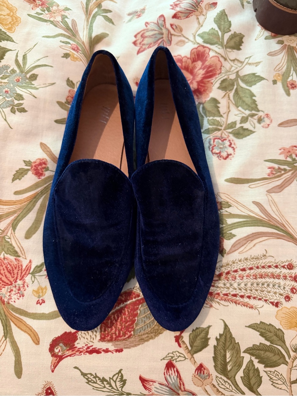 J. Jill Navy Blue Velvet Loafers